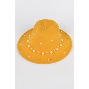 Mustard Yellow Beaded Fedora